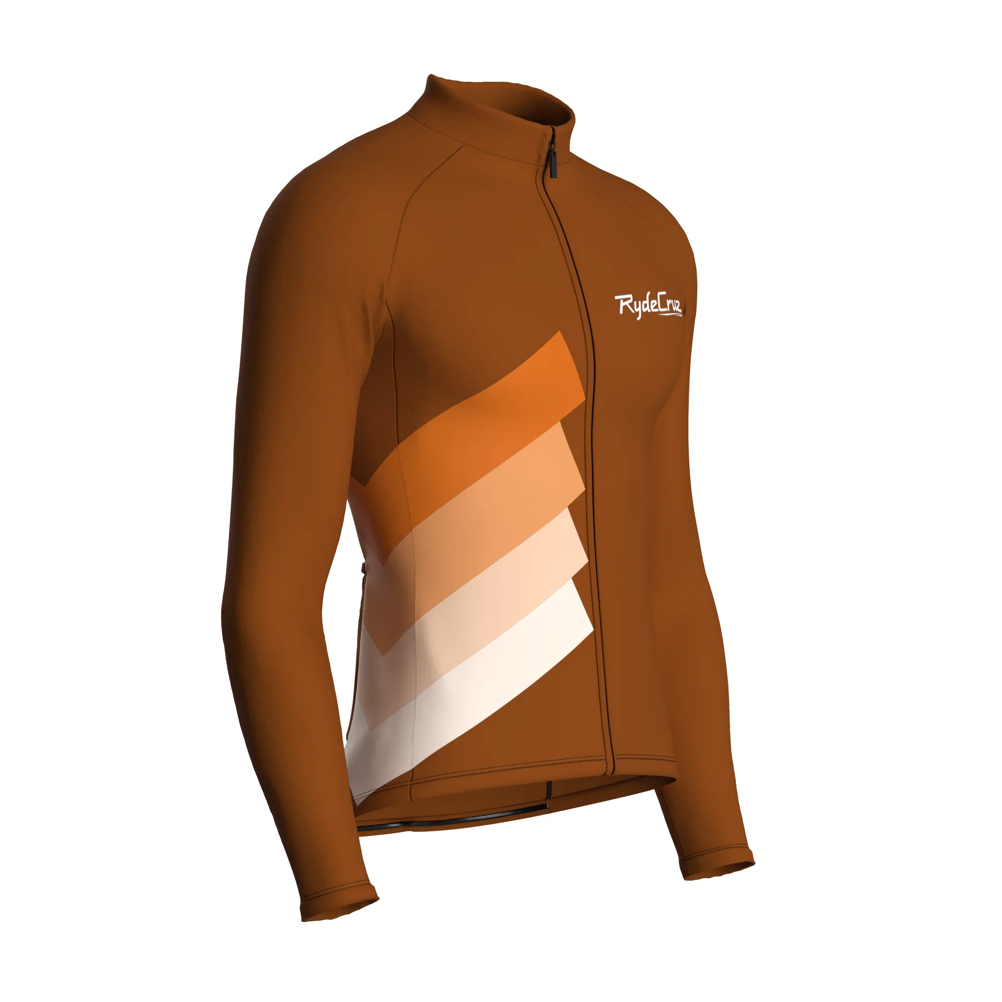 Synth Wave | Earth Brown Male Long Sleeves Jersey