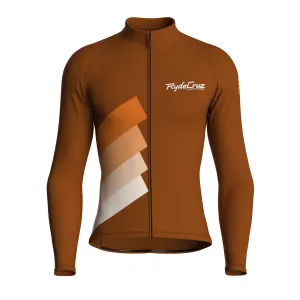 Synth Wave | Earth Brown Male Long Sleeves Jersey