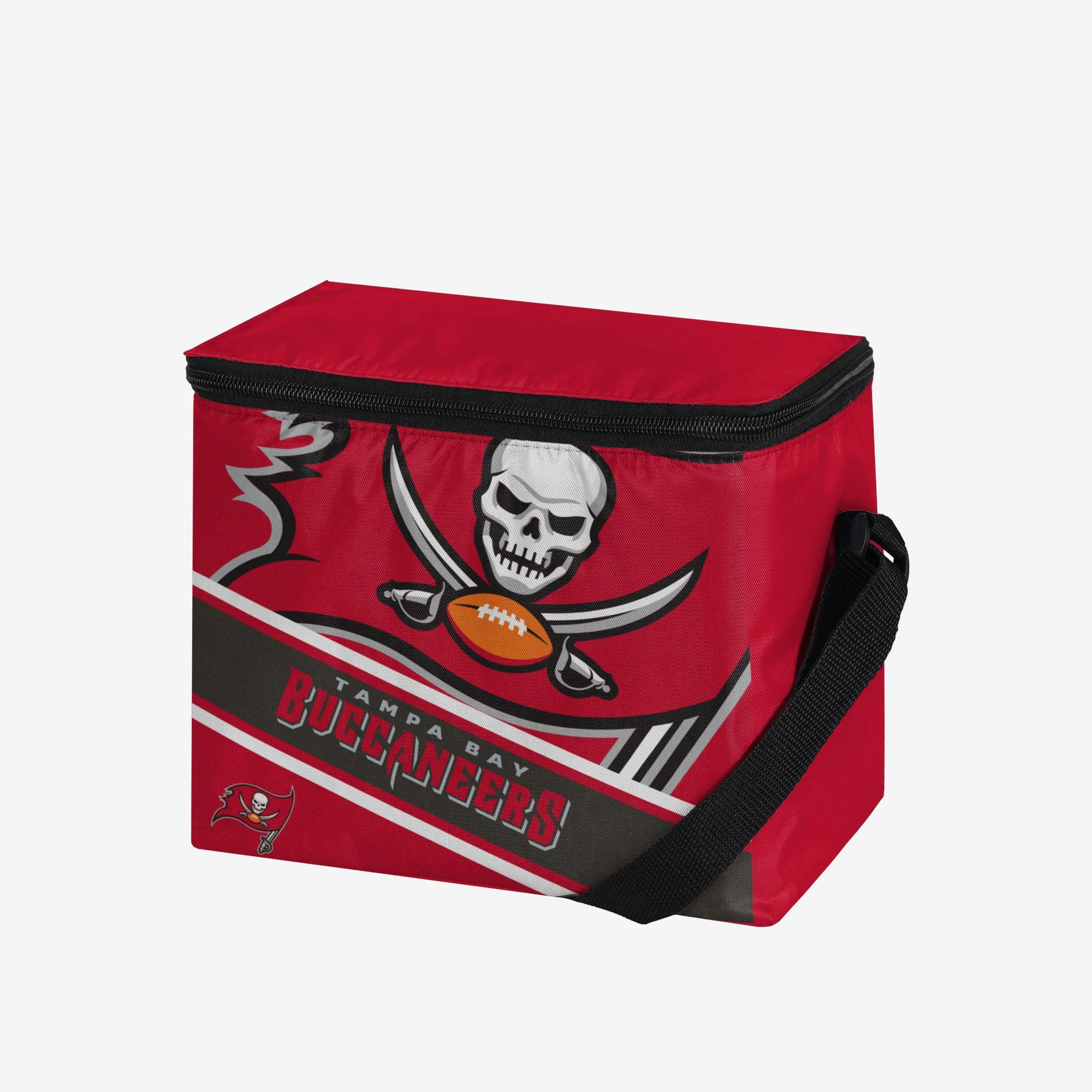 Tampa Bay Buccaneers Big Logo Stripe 6 Pack Cooler