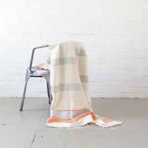 Tangerine/Azure Camden Beach Blanket/Throw