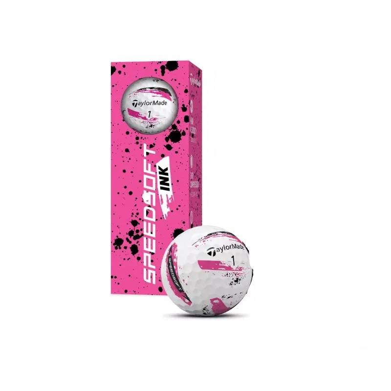 TaylorMade SpeedSoft Ink Golf Balls Pink
