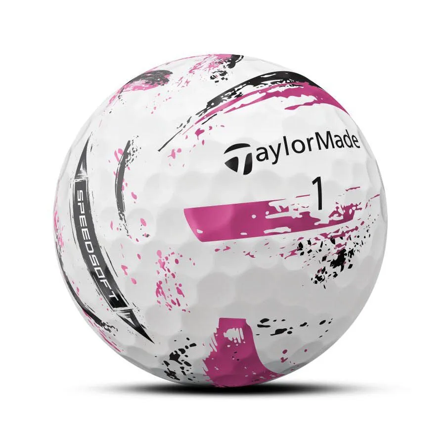 TaylorMade SpeedSoft Ink Golf Balls Pink