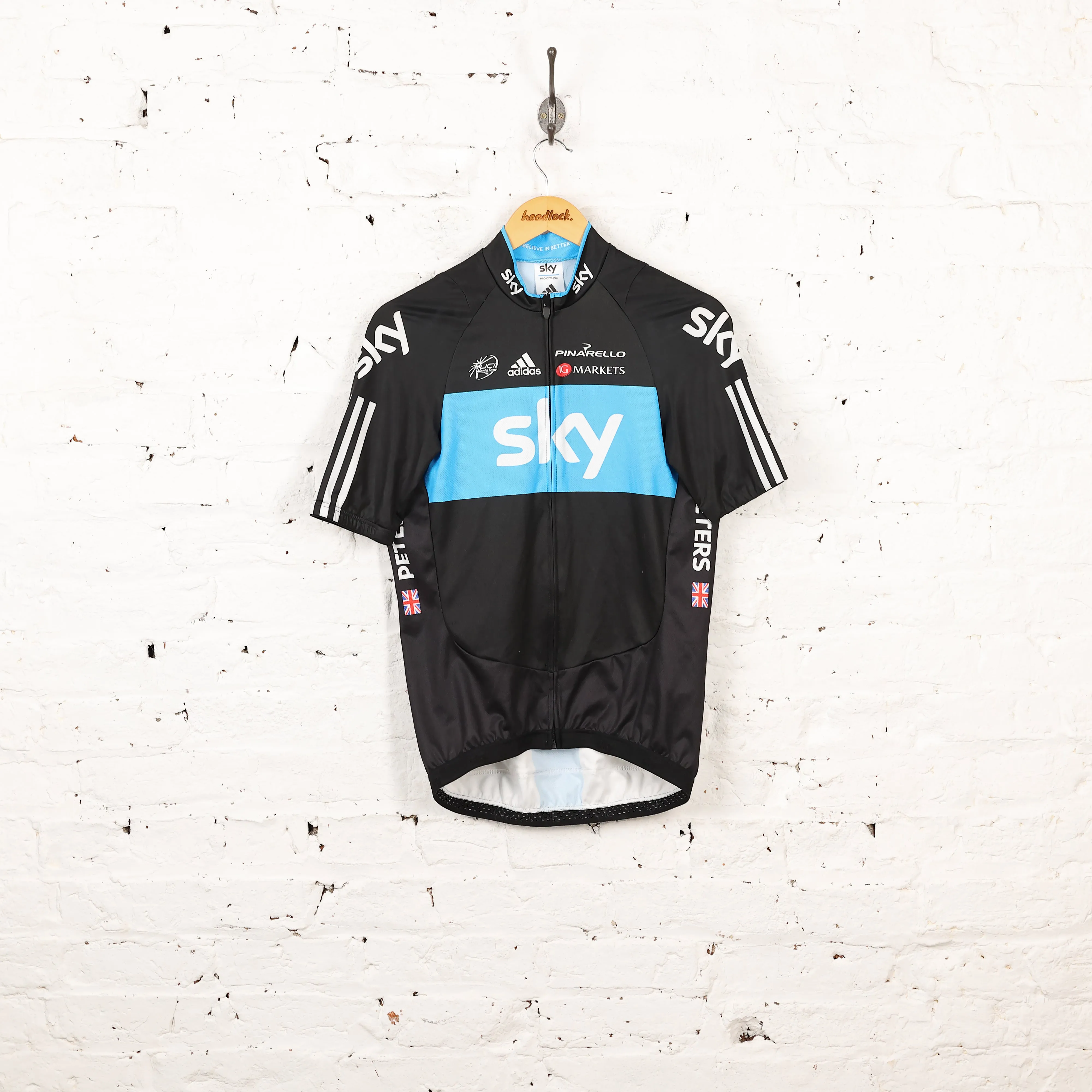 Team Sky Peters Adidas Cycling Top Jersey - Black - M