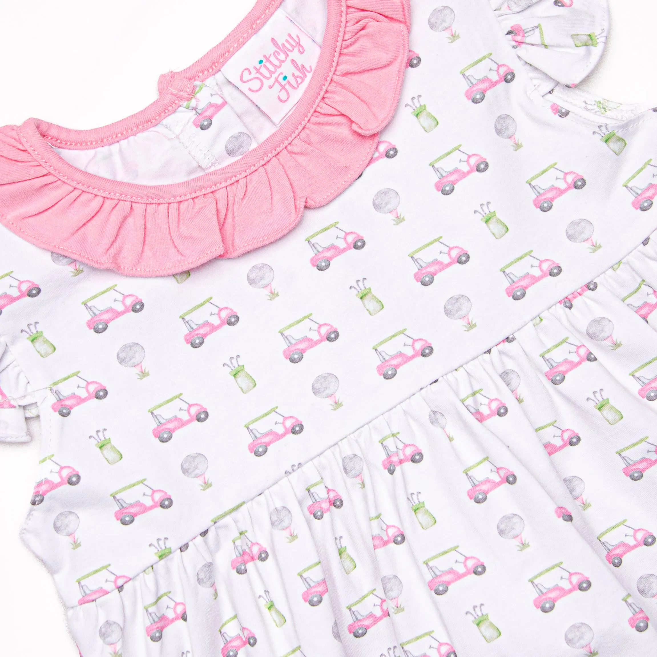 Tee Time Ruffle Short Set, Pink