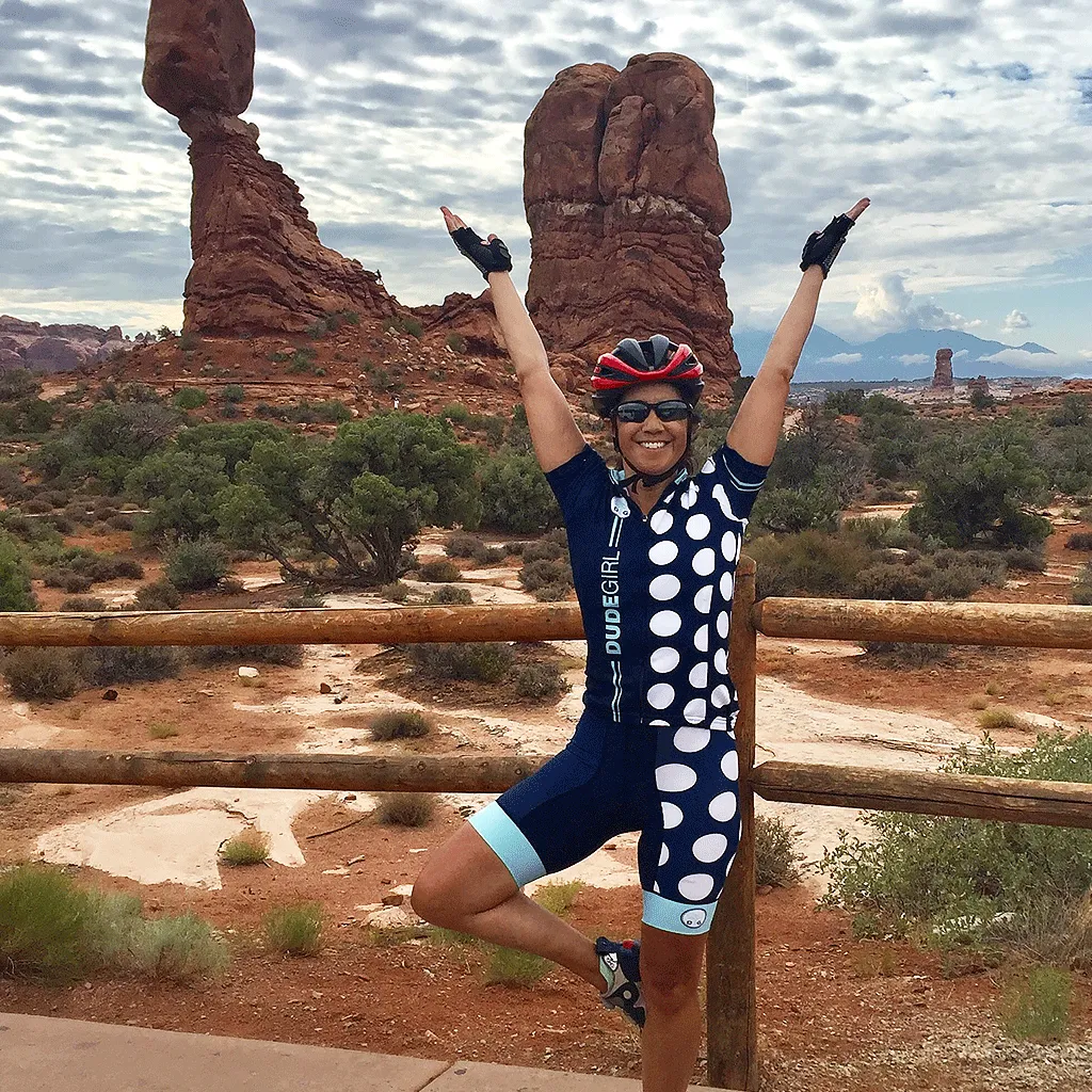 The Dots Cycling Short - Navy/Mediterranean