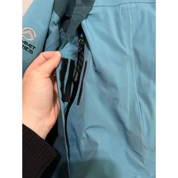 The North Face Teal Summit Series Nylon Gore-Tex Hooded Jacket Coat Size Medium