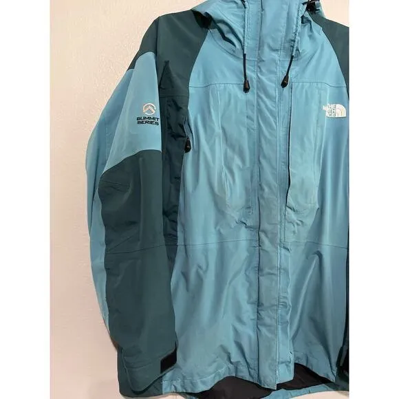 The North Face Teal Summit Series Nylon Gore-Tex Hooded Jacket Coat Size Medium