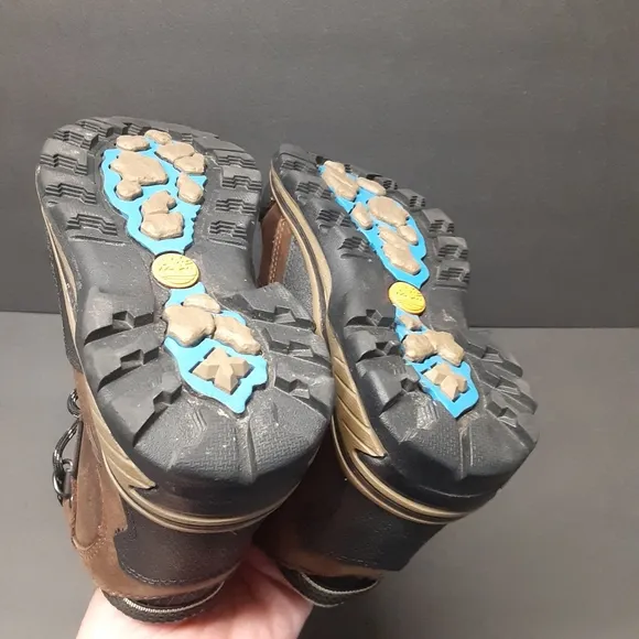 TIMBERLAND PAWTUCKWAY BROWN LEATHER ANKLE LACE UP HIKER OUTDOOR SIZE YOUTH 1.5