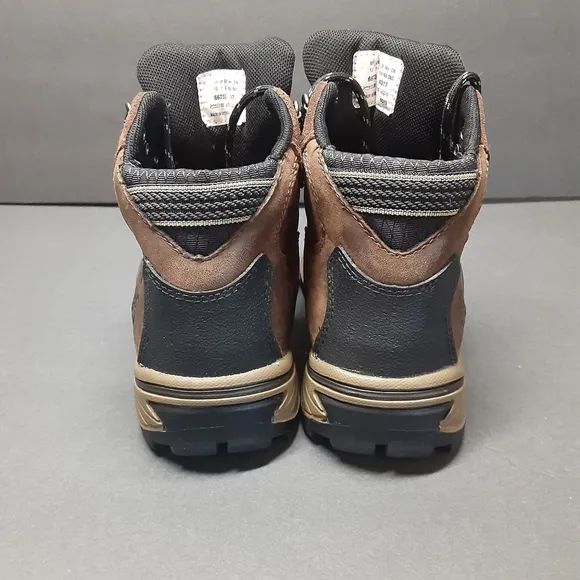 TIMBERLAND PAWTUCKWAY BROWN LEATHER ANKLE LACE UP HIKER OUTDOOR SIZE YOUTH 1.5