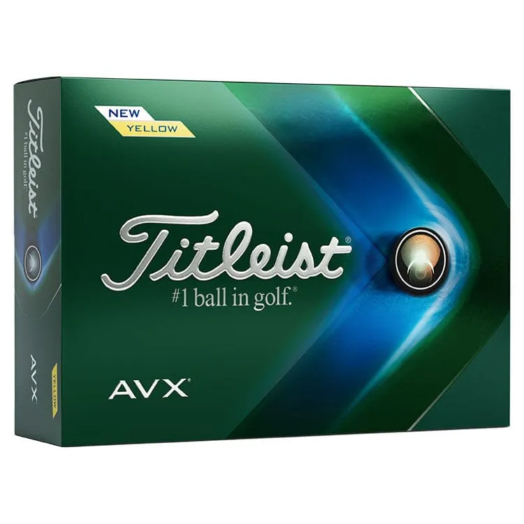 Titleist AVX - Pelotas de golf amarillas (12 unidades)