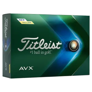 Titleist AVX - Pelotas de golf amarillas (12 unidades)