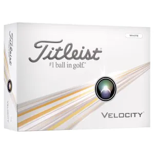 Titleist Velocity - Pelotas de golf blancas (12 unidades)