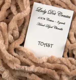 Toast Cotton Chenille - Lady Dots Creates Finishing Trims