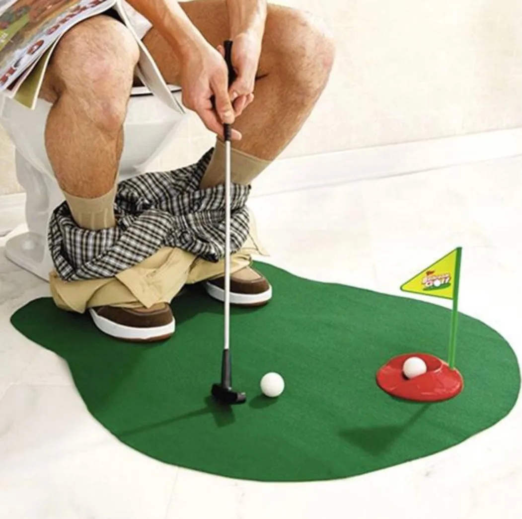 Toilet Golf Potty Time Novelty Putting Game