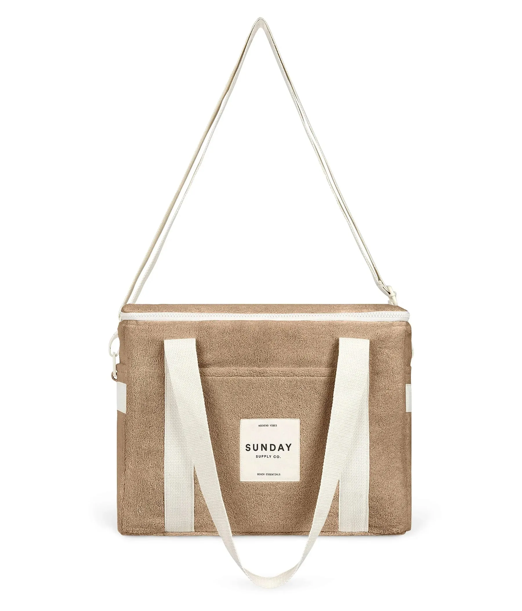 TOWELLING COOLER BAG - HUSK