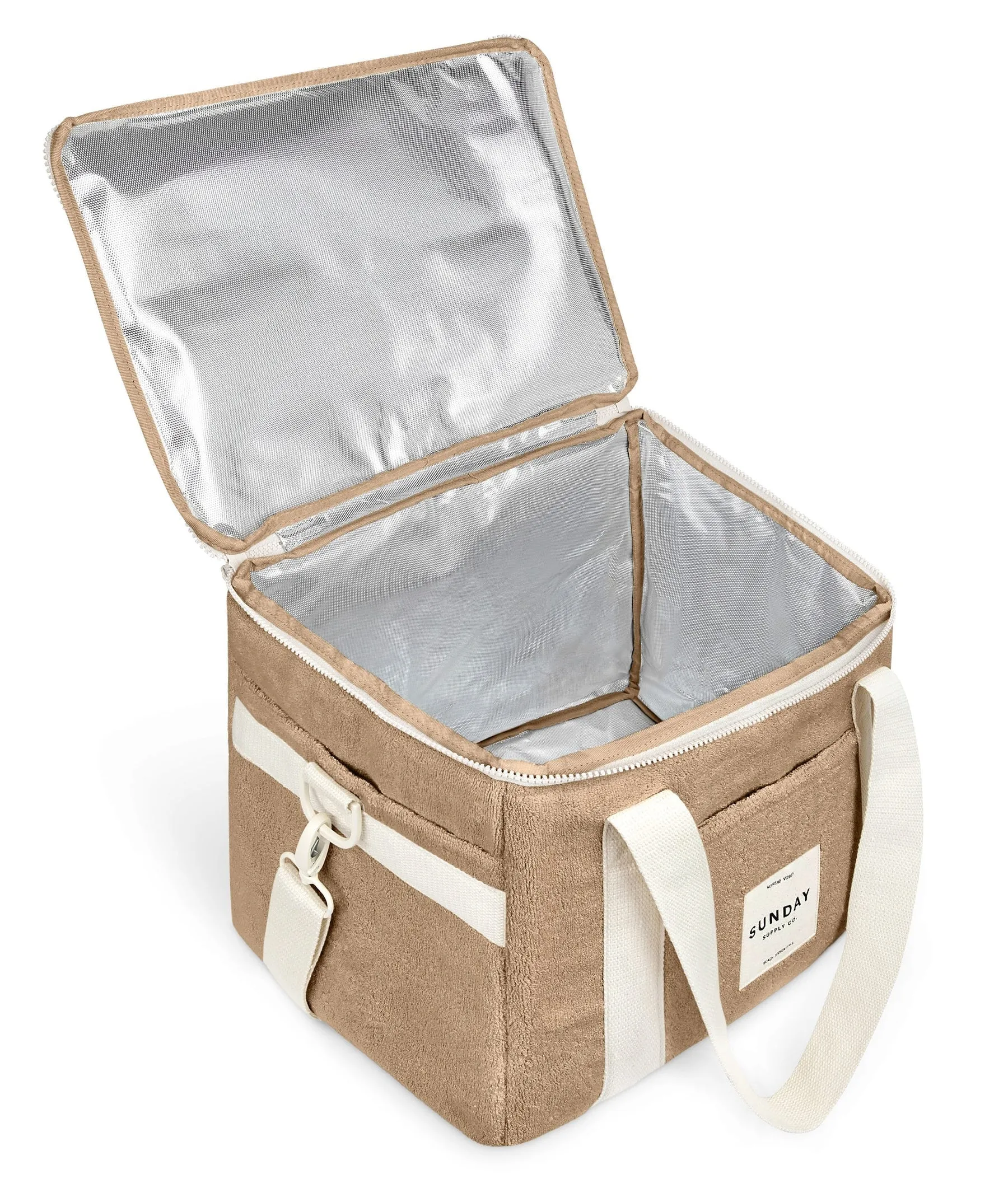 TOWELLING COOLER BAG - HUSK