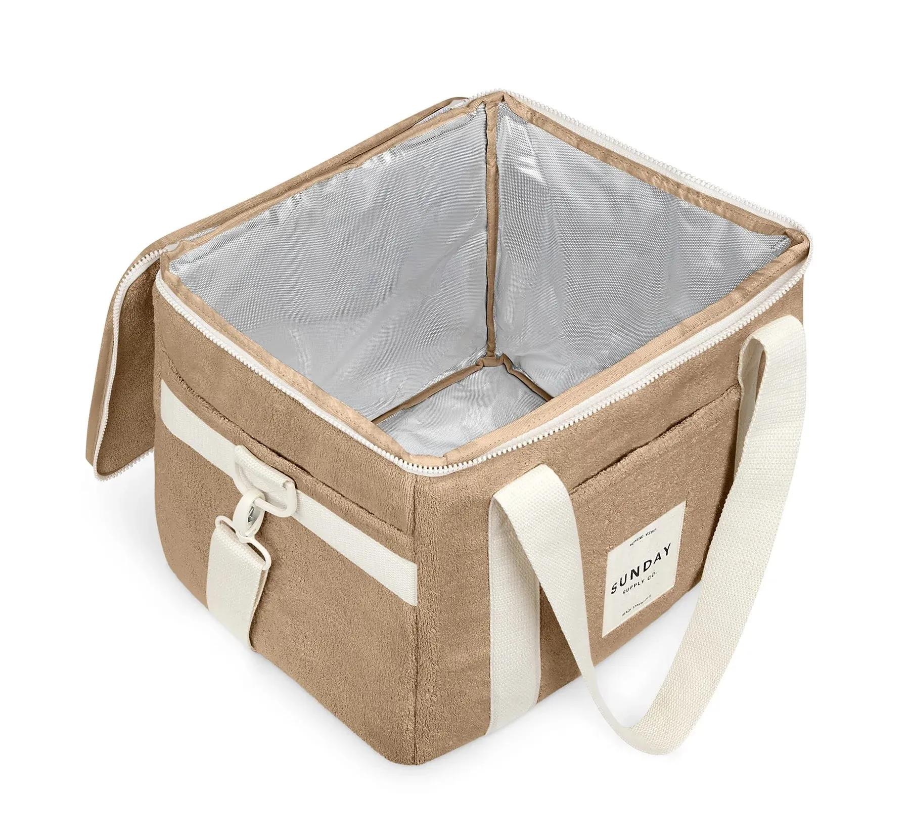 TOWELLING COOLER BAG - HUSK