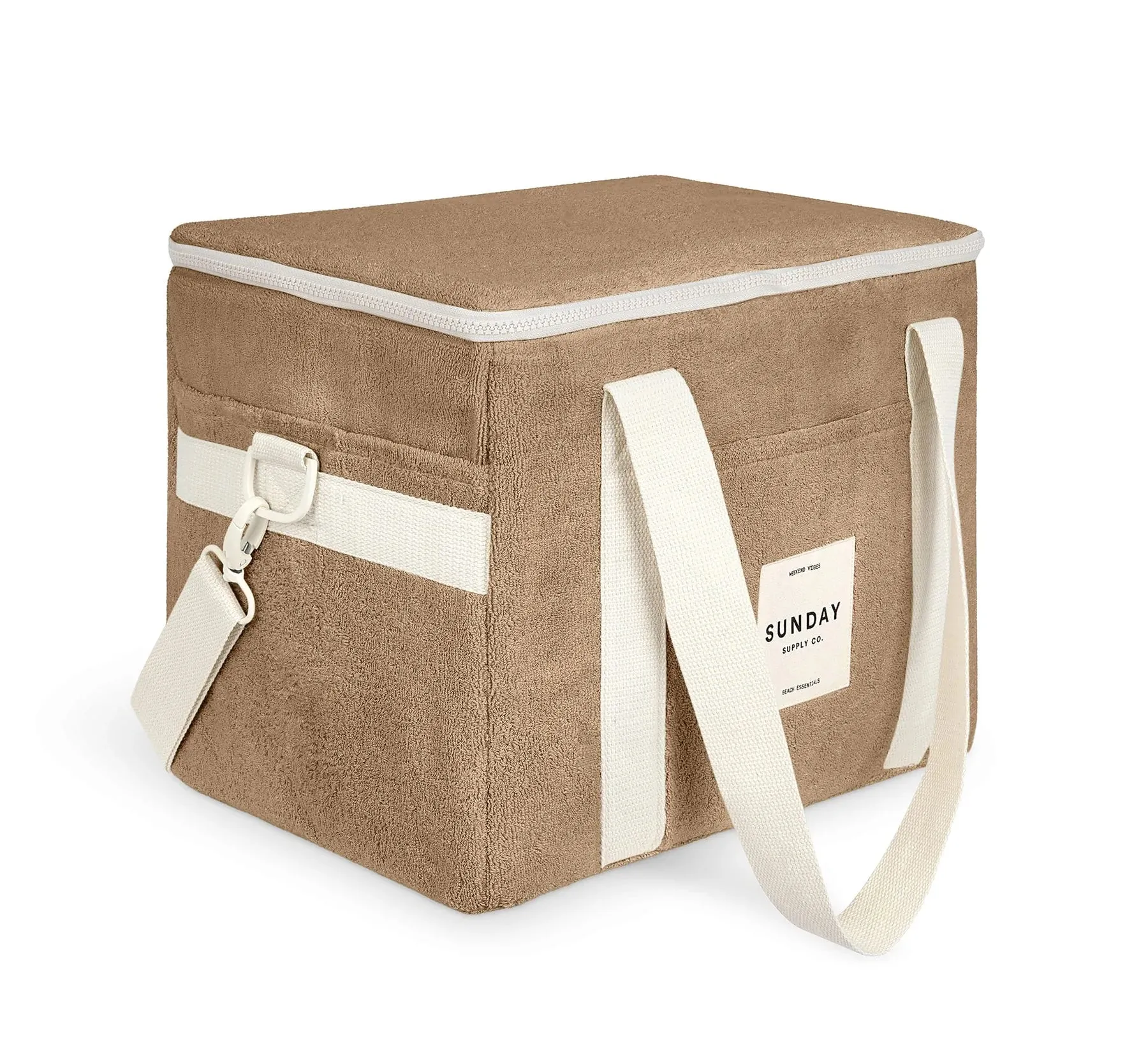 TOWELLING COOLER BAG - HUSK
