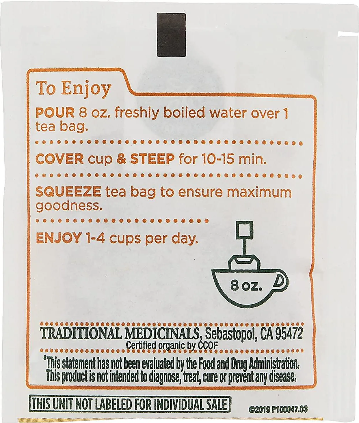 Traditional Medicinals, Tea Organic Gas Relief, 16 Bags