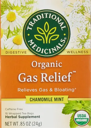 Traditional Medicinals, Tea Organic Gas Relief, 16 Bags