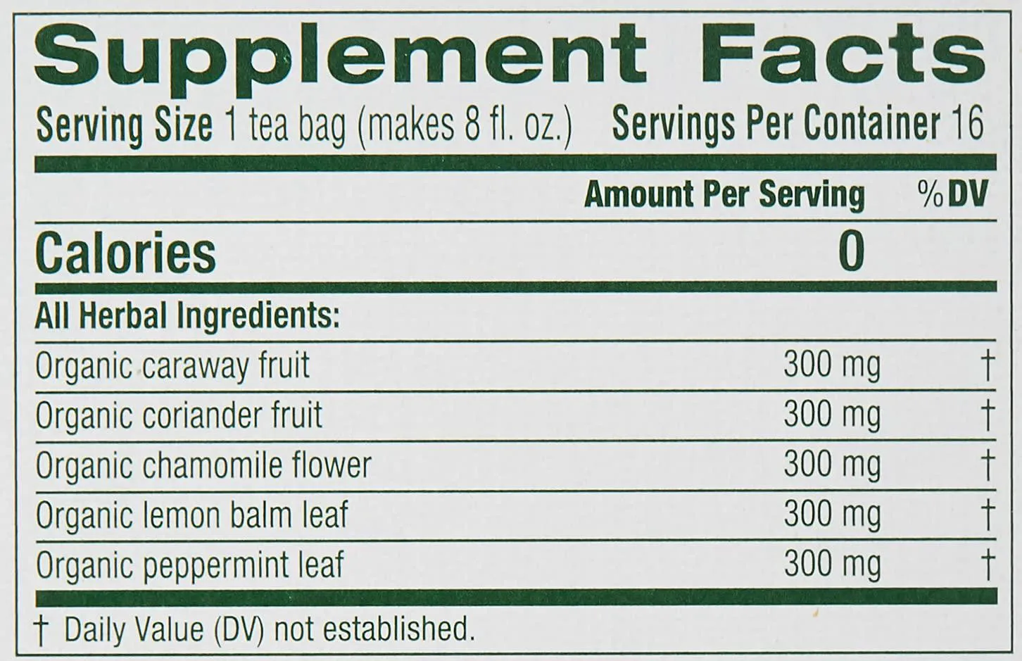 Traditional Medicinals, Tea Organic Gas Relief, 16 Bags