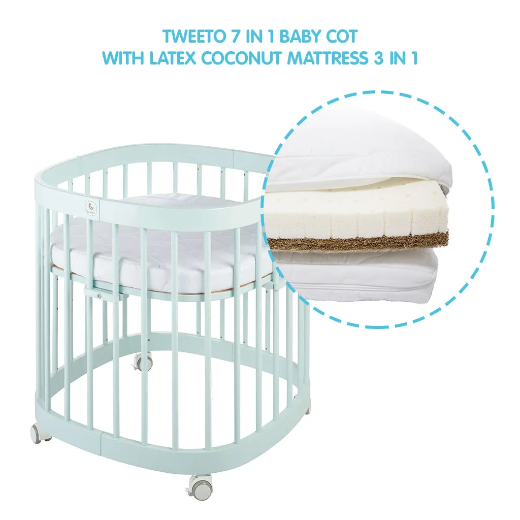 Tweeto 7 in 1 Baby Cot Tiffany Multifunctional