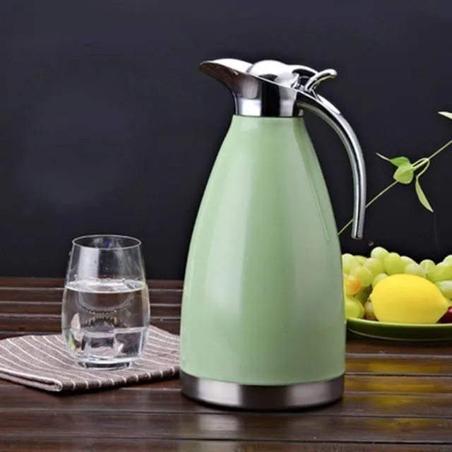 Two (2)Liter Double-Wall Vacuum Insulated Stainless Steel Coffee Pot