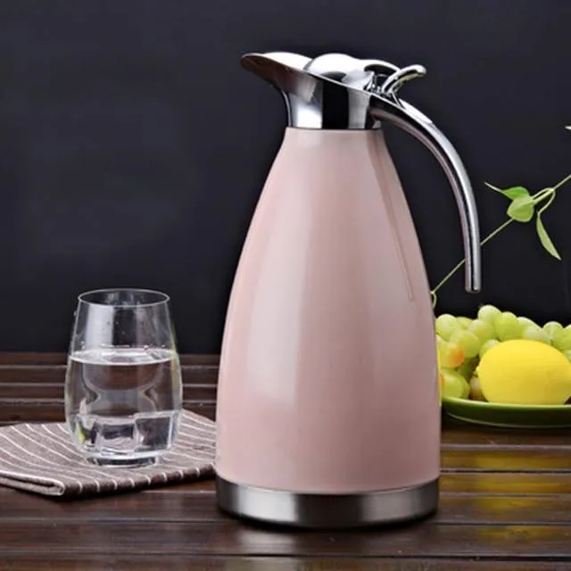 Two (2)Liter Double-Wall Vacuum Insulated Stainless Steel Coffee Pot
