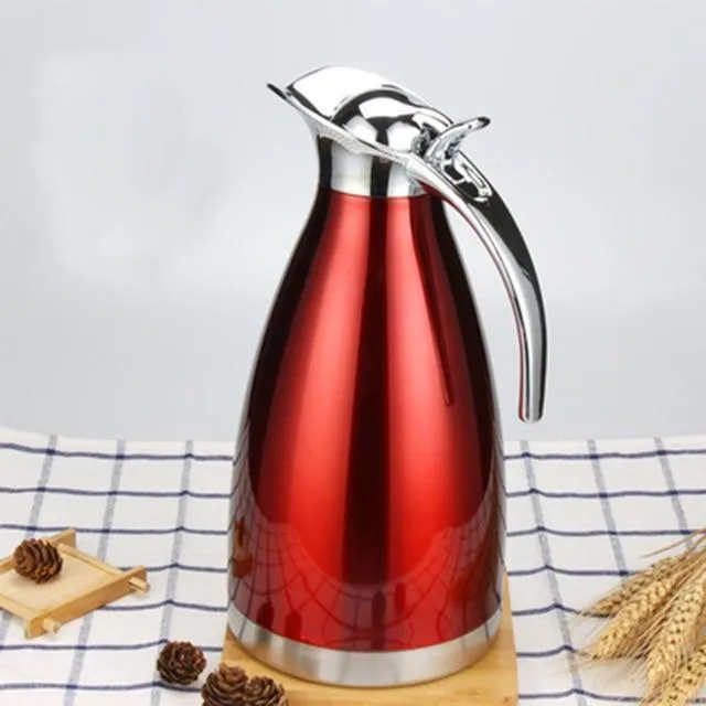 Two (2)Liter Double-Wall Vacuum Insulated Stainless Steel Coffee Pot