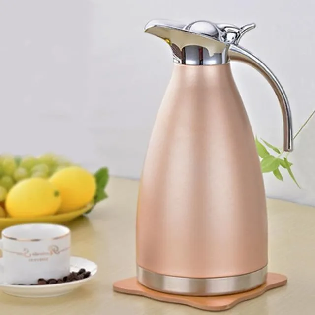 Two (2)Liter Double-Wall Vacuum Insulated Stainless Steel Coffee Pot