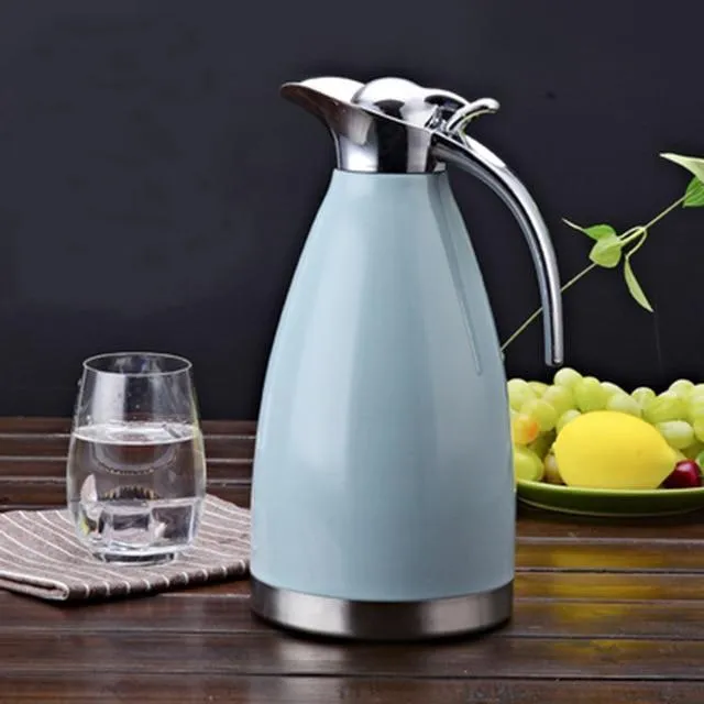 Two (2)Liter Double-Wall Vacuum Insulated Stainless Steel Coffee Pot
