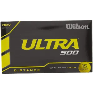 Ultra 500 Distance Box of 15 Yellow Golf Balls