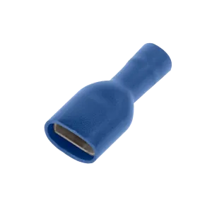 Unicrimp QBFPO48F5 Blue Fully Ins F Pushon 4.8mm & .5mm (100 Pack)
