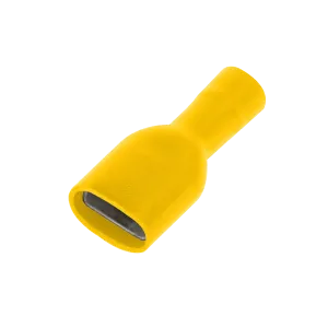 Unicrimp QYFPO95F Yellow F Fully Ins Pushon  9.5mm (100 Pack)