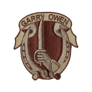 US Military USAR 007th Cavalry Garry Owen Desert Iron On Patch