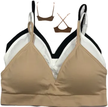 V-Front Adjustable / Convertible Straps Padded Bra