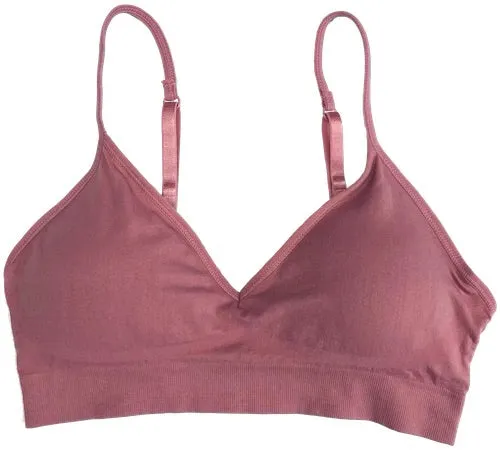 V-Front Adjustable / Convertible Straps Padded Bra
