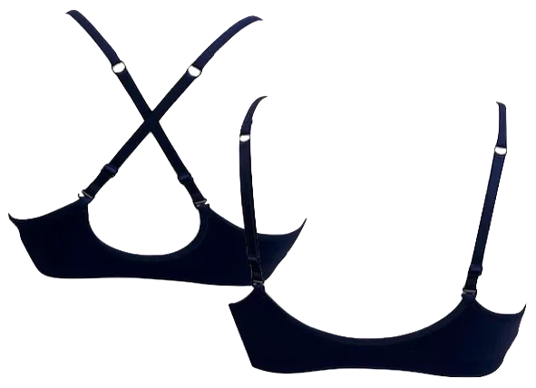 V-Front Adjustable / Convertible Straps Padded Bra
