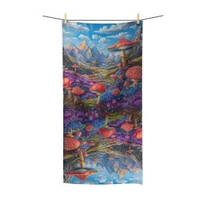 Vibrant Mushroom Polycotton Towel - Perfect for Beach Days & Summer Fun