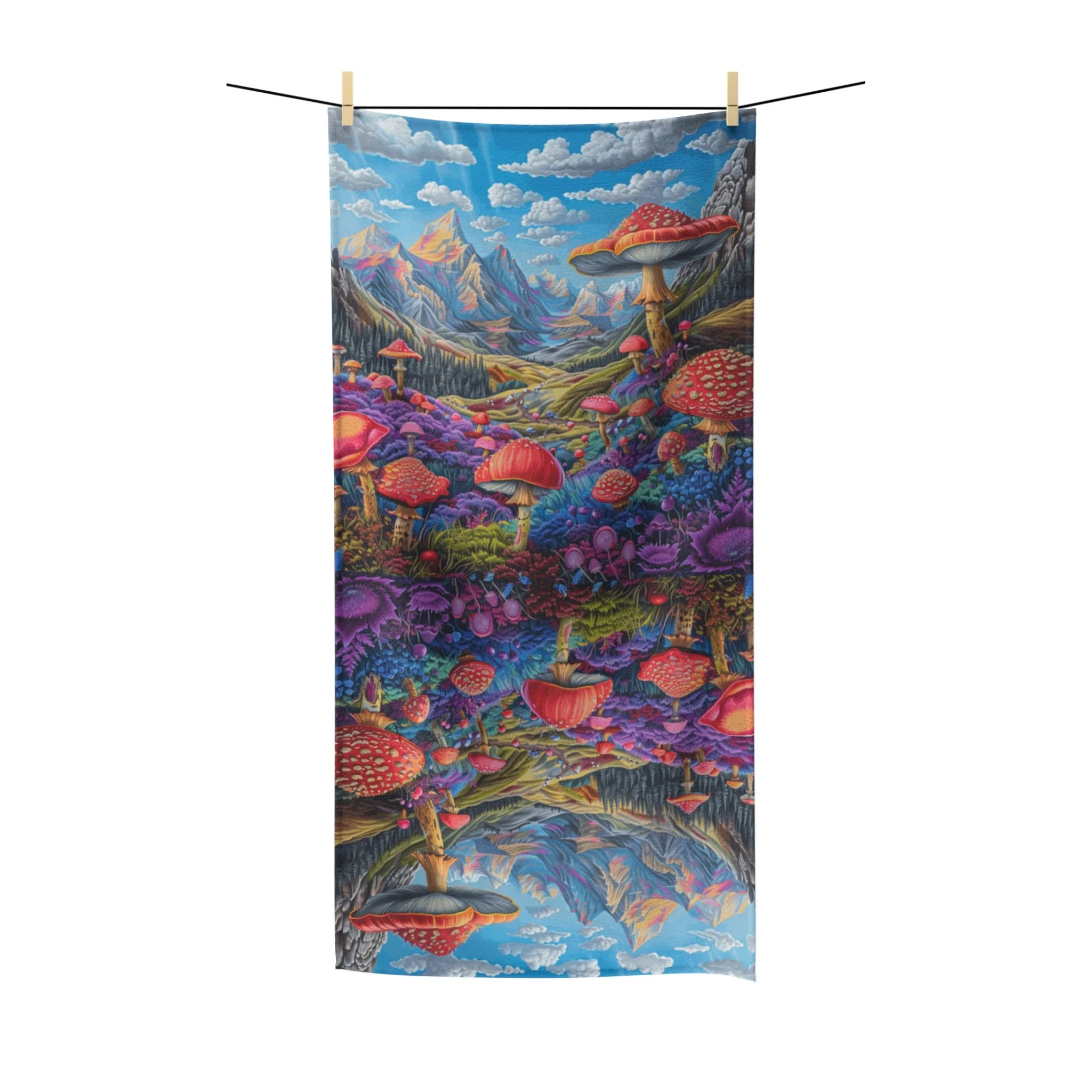 Vibrant Mushroom Polycotton Towel - Perfect for Beach Days & Summer Fun