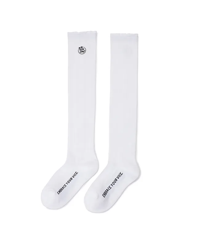 Vice Golf Atelier Aqua Knee High Socks - White