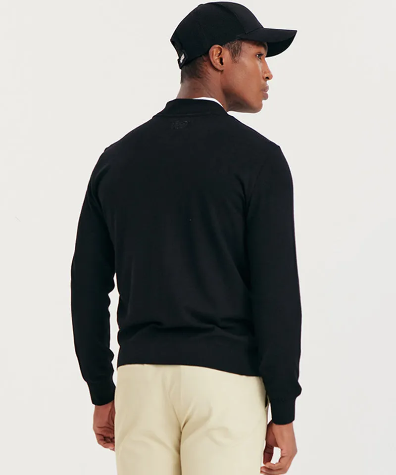 Vice Golf Atelier Men Jersey Block Zip Up - Black