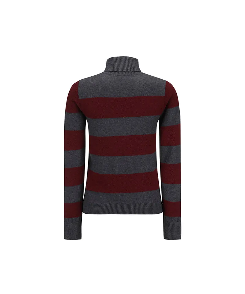 Vice Golf Atelier Women's Striped Hi-Neck Sweater - 2 Colors