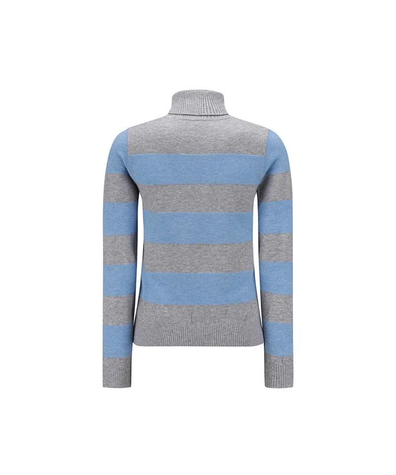 Vice Golf Atelier Women's Striped Hi-Neck Sweater - 2 Colors