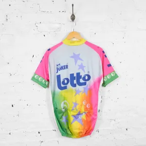 Vintage Lotto Joker Cycling Jersey - Silver - XL