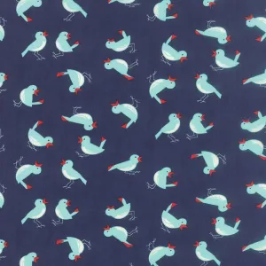 Vintage Picnic Early Bird on Dark Blue by Bonnie & Camille for Moda Fabrics