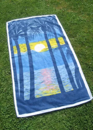 Vintage Sunset Beach Towel