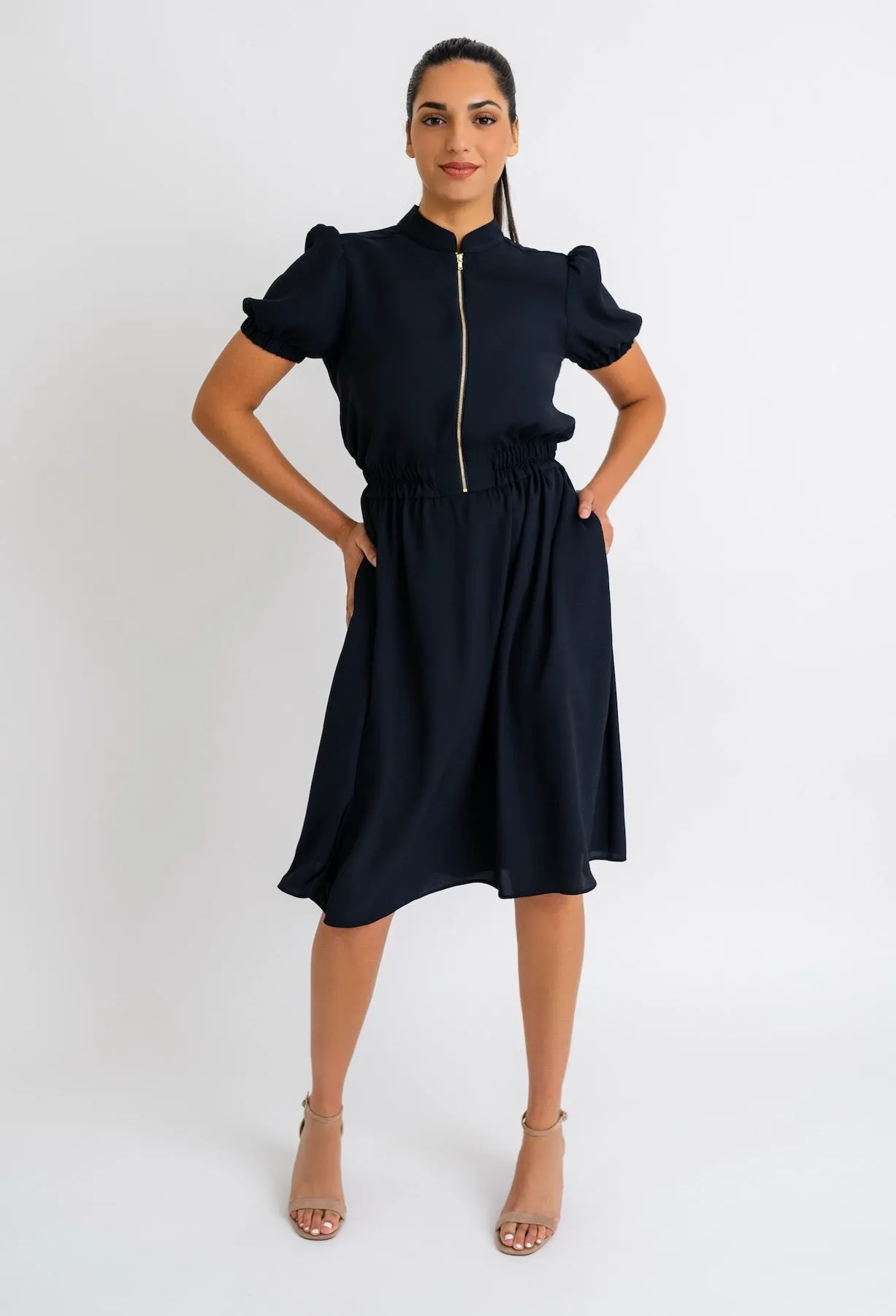 VIVIEN CONVERTIBLE ZIP DRESS