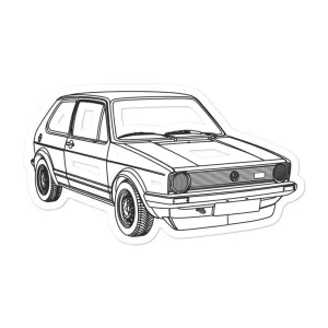 Volkswagen Golf I GTI Silhouette Sticker