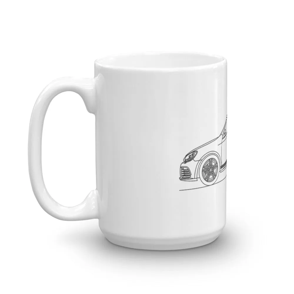 Volkswagen Golf R MK6 Stripes Outline Mug
